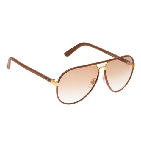 gucci gg 2887 s uzf|GUCCI Aviator Sunglasses 2887/S Brown .